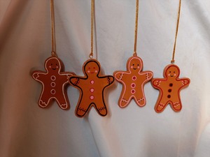 Handmade Gingerbread Man <b>Christmas</b> Hanging Ornament Hand Painted Paper Mache Gingerbread Ornament <b>Christmas</b> Gingerbread Man <b>Tree</b> - Product Image 2