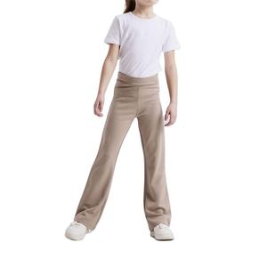 Pantalons tendance pour filles, coupe bootcut, taille élastique, viscose tricotée, uniforme scolaire pour enfants, pantalon confortable, décontracté, à porter le week-end - Product Image 1