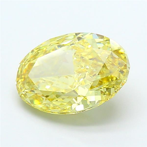 เพชรเพาะเลี้ยง CVD รับรองคุณภาพ พลอยหลวมสำหรับเครื่องประดับชั้นดี รูปทรงวงรี ประกายเจิดจรัส สีเหลืองเข้ม - Product Image 2