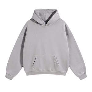 เสื้อฮู้ดผู้ชายแบบสวมหัว สีพื้น สไตล์ลำลอง ฮิปฮอป สตรีทแวร์ เสื้อฮู้ดแบบไม่มีเชือกผูก สำหรับผู้ชาย - Product Image 1