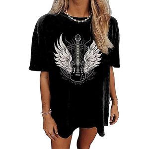 Camiseta Informal con Estampado Gráfico para Mujer, Mezcla de Algodón Suave, Cómoda para Uso Diario, Estilo Moderno - Product Image 2