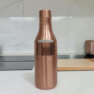 Modern Eco-Friendly Copper Bottle with Drinking <b>Cup</b>. ( Certified pure copper ) - Product Image 4