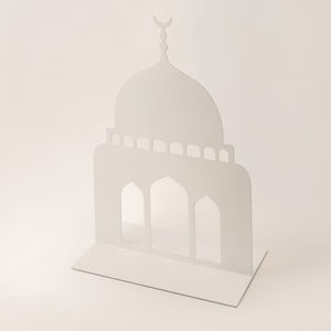 Soporte decorativo de metal para mesa de mezquita, decoración islámica para el hogar, decoración para Ramadán y Eid, adorno para escritorio de sala de oración musulmana, decoración moderna para el hogar. - Product Image 1