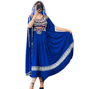Afghan Kuchi Dress Handmade Pashtun Embroidered Lace Long Sleeves Women's Afghani Style Festival <b>Wedding</b> Afghan Kuchi Dress - Product Image 1