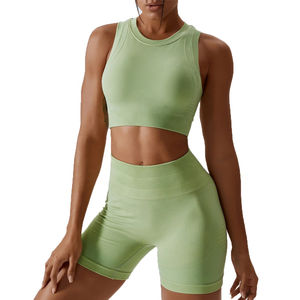 Ensemble de yoga personnalisé de qualité supérieure pour adultes, respirant, en spandex et polyester, pour femmes, vêtements de sport, ensemble de yoga écologique - Product Image 2