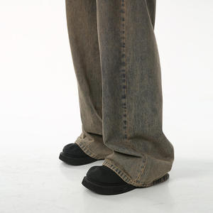MEESAM Jeans de Mezclilla para Hombre y Mujer, 100% Algodón, Secado Rápido, Varios Colores, Corte Regular, Estilo Vintage Lavado, Rectos, para Invierno - Product Image 5