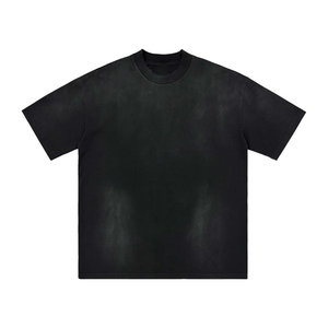 OEM Heavyweight O-neck Men's Custom Men's Vintage Tees 100% Cotton Pullover Acid Washed <b>T</b>-shirt - Product Image 3