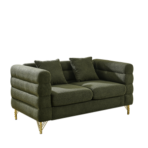 Divano Sezionale Oversize a 2 Posti da 60 Pollici con Seduta Profonda in Tessuto Confortevole e Morbido per Soggiorno - Product Image 5