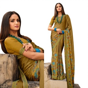 Sari indien traditionnel pour femmes de haute qualité, dernières créations, vêtements de fête Bollywood pour mariage, chemisier de créateur, dentelle numérique - Product Image 1