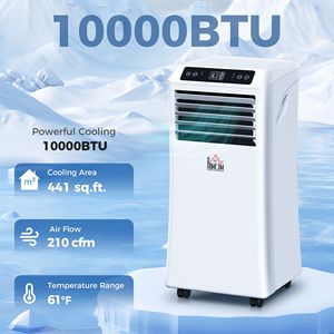 "441 Sq. Ft. <b>Portable</b> <b>AC</b> <b>Unit</b> with 10,000 BTU 3-in-1 Cooling Dehumidifier Sleep Mode-New UK/EU/US Plug Types" - Product Image 2