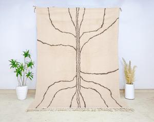 Tapis marocain en laine noué à la main de luxe, taille personnalisable pour salon, hôtels et restaurants, style noué - Product Image 4