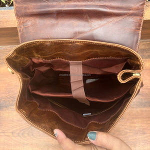 New Style Vintage Look Black Genuine Leather Backpack Travel Backpack Office Leather Large Capacity Travel <b>Bag</b> <b>for</b> <b>Men</b> and Women - Product Image 6