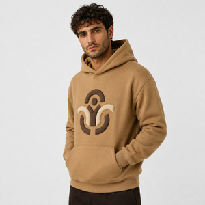 Sudadera con capucha moderna para hombre con estampado en relieve que combina gráficos dimensionales, comodidad y una silueta relajada para un estilo urbano diario. - Product Image 6