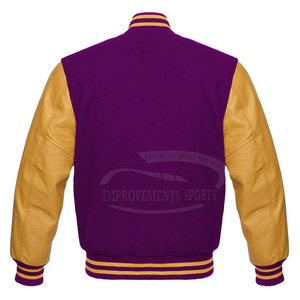 2024 fabricant personnalisé de haute qualité Vintage hiver et automne hommes en cuir Baseball Letterman Varsity vestes - Product Image 5
