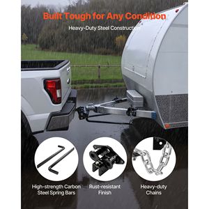 Kit di Distribuzione del Peso per Gancio di Traino con Capacità Massima di 4500 kg e Supporti per Gancio a 2 Gambe per Facile Trazione - Product Image 5