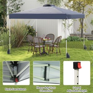 Tenda Pop-up in Alluminio per Quattro Stagioni 3x3 m Impermeabile Portatile con Borsa con Ruote e 1 Parete Laterale - Product Image 4