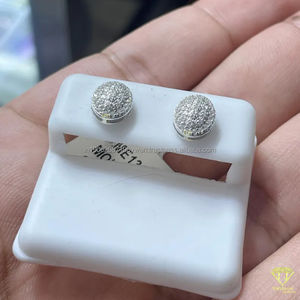 Everyday Glam Fine Stud Boucles d'oreilles unisexe étincelant ton argent Micro Pave Dainty Sparkle Elegant Minimalist Design Studs - Product Image 2