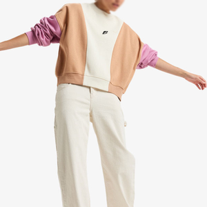 Color Block Crew Neck Cropped Sweatshirt Casual <b>Long</b> <b>Sleeve</b> Pullover <b>Top</b> Custom Apparel Manufacturer Wholesale Clothing - Product Image 1