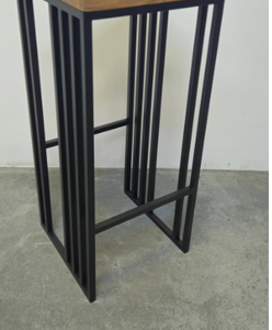 Juego de 2 Taburetes de Bar Estilo Rústico Industrial con Respaldo, Estructura Metálica, Asiento de Madera, Sillas Altas para Barra, Cocina, Isla, Comedor, Estilo Vintage - Product Image 6