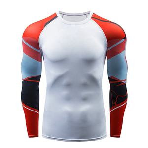 Camiseta de compresión de manga larga para hombre, camisa de manga larga con logotipo personalizado y cuello redondo para entrenamiento en gimnasio, a precio de fábrica - Product Image 1