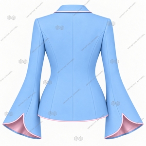 เสื้อเบลเซอร์แขนกระดิ่งปักลายสีฟ้าอ่อนชมพูสำหรับผู้หญิง JJOA Jack and Jill of America แบบสั่งทำขายส่ง - Product Image 3