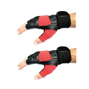 Guantes de levantamiento de pesas de fitness rojos y negros para entrenamiento deportivo de culturismo logotipo personalizado Uso de ciclismo disponible a precio barato - Product Image 4
