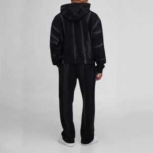 <b>Men</b> <b>Hoodie</b> & Sweatpants <b>Set</b>, Acid Wash Street Wear Casual Tracksuit - Product Image 2
