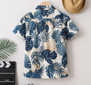 Men's Casual Beech Wear Summer Shirt 300 Grams Breathable Quick Dry Eco-Friendly Short Sleeve Floral Print Design 100% Polyest - Product Image 3