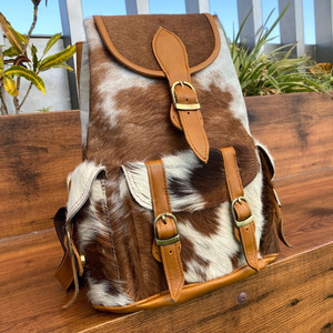 ODM OEM nueva llegada 2024 mochilas de cuero de vaca de alta calidad con cordón para hombres y mujeres mochila de viaje Weekender Daypack - Product Image 2