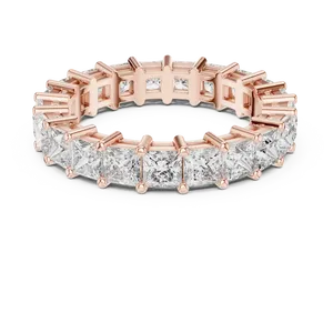 Anillo de Eternidad Completo con Diamantes Cultivados en Laboratorio, Corte Princesa, 2.31ctw, Oro Sólido de 10K, 14K, 18K, Unisex, Certificado IGI, Joyería Fina - Product Image 5