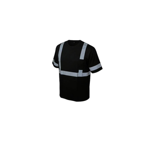 T-shirts de sécurité haute visibilité à manches courtes avec bande réfléchissante. Polyester respirant pour les travailleurs de la construction, des travaux routiers et du personnel des entrepôts - Product Image 5