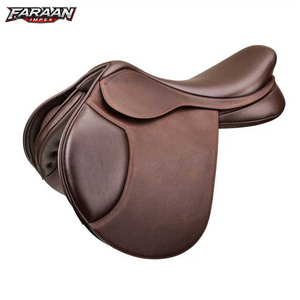 Selle de cheval western en cuir durable avec cornes et jupe large pour le travail à la ferme – Selles de cheval en cuir de haute qualité - Product Image 1