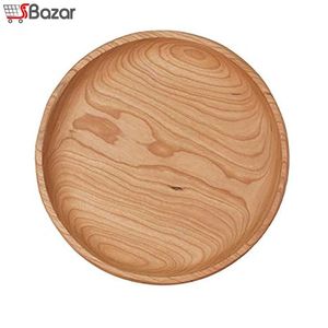 Assiette à dîner artisanale en bois naturel moderne, gravée sur mesure, pour mariage, écologique - Product Image 1