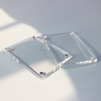 Présentoir de carte de visite personnalisé moderne de luxe avec aimant Souvenir de mariage de table Mini support de carte de visite en acrylique en plastique