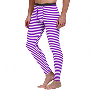 Leggings de compression longs pour hommes avec logo d'aigle, taille élastique, en spandex et polyester - Product Image 6