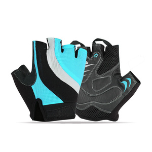 Gants de cyclisme unisexes demi-doigts, nouveau design, en cuir synthétique PU, avec grip en silicone, respirants, pour entraînement, vente en gros, sport et gym - Product Image 4