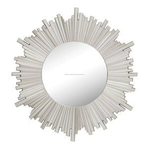 Marco de estructura ovalada de espejo de arte de pared de madera y Metal de diseño superior hecho en India espejo de pared de tocador decorativo con OEM ODM - Product Image 2