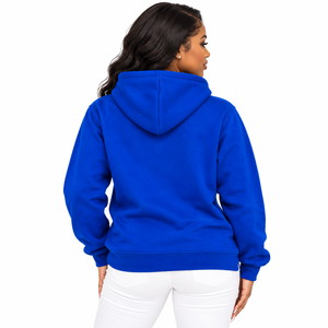 Zeta Phi Beta Pullover Hoodie <b>Women</b> Royal <b>Blue</b> Embroidered Greek Letters Drawstring Hood Brushed <b>Fleece</b> Sweatshirt Sorority - Product Image 2