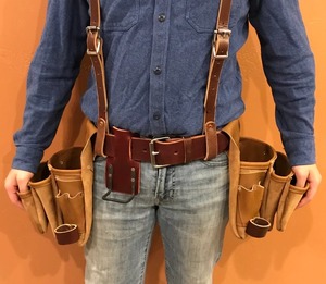 Multifunctional Leather <b>Tool</b> Belt With Pockets And Holster For <b>Carpenter</b> Electrician Workwear <b>Carpenter</b> Electrician Work - Product Image 2