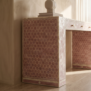 Console de luxe avec incrustations MOP, meuble d'entrée fait main, meuble de couloir, buffet d'entrée - Product Image 4