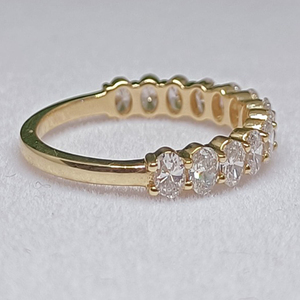 Anillo de Diamantes Cultivados en Laboratorio Personalizado, Oro de 14k, Corte Ovalado, Diamantes de Lujo Oscuros, Joyas RIZTA para Mujer, Diamantes Rellenos Color D - Product Image 2