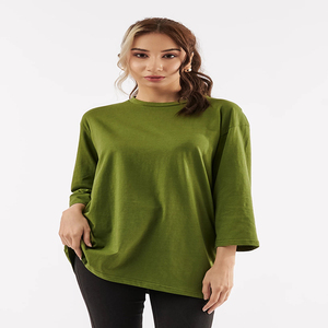 Camisetas Extra Grandes para Mujer, Diseño Moderno, Corte Holgado, 100% Algodón, Transpirables, para Verano, Alta Calidad, MOQ Bajo - Product Image 1