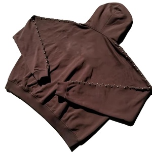 Sweat à capuche pour homme en coton 100% pour l'hiver, sweat à capuche écologique avec logo brodé sur le devant, tissu tricoté 450g, coupe classique - Product Image 6