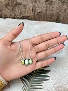 สร้อยคอพาโลมิโนสีเทอร์ควอยซ์ทำมือ เงินแท้ สไตล์เซาท์เวสเทิร์น ของขวัญสำหรับเธอ - Product Image 3