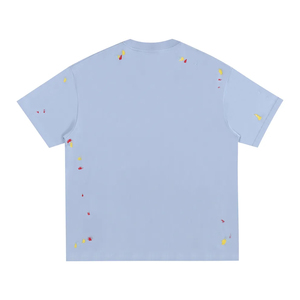 Camiseta para Hombre con Efecto Desgastado, Diseño Personalizado con Salpicaduras de Pintura, Estampado Completo, 100% Algodón Orgánico, Camisetas Blancas y Negras de Punto - Product Image 4