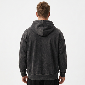 Sweat à capuche zippé graphique pour homme OME, imprimé toile d'araignée, manches longues, streetwear urbain, vente en gros B2B, stock personnalisé en vrac - Product Image 2