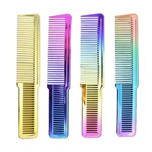 Peigne à cheveux classique plaqué or arc-en-ciel, outil professionnel de coiffure pour barbier, tondeuse de salon - Product Image 1