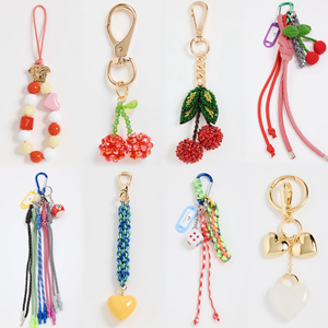 Unique Hand Stitched Embroidery Beaded Keychain Cat Design Featuring Colorful Beads Artistic Floral Elegant Handmade Finish - Product Image 6