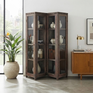 Teak Wood <b>Storage</b> <b>Drawers</b> Natural Solid Wooden Glass Cabinet Luxury Display Cupboard Living Room Sideboard Home Furniture <b>Box</b> - Product Image 4
