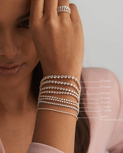 Bracelet en diamant cultivé en laboratoire rond, certifié IGI, or blanc, or jaune, or rose 10K 14K 18K, cadeau de luxe pour mariage - Product Image 6